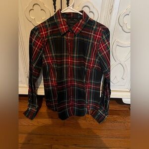 J. CREW Factory Perfect Fit Tartan Plaid Button Down Shirt Size 6 NWOT
